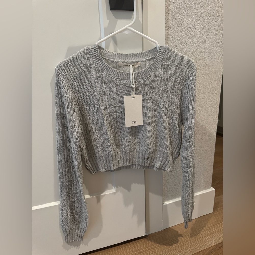 Silver metallic knit jumper(brand new)